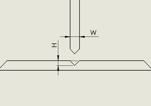 V notch cutting machine cutting height