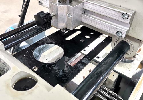 aluminum copy router with triple drilling template