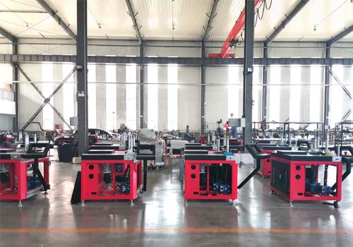 Aluminum bending machine factory view