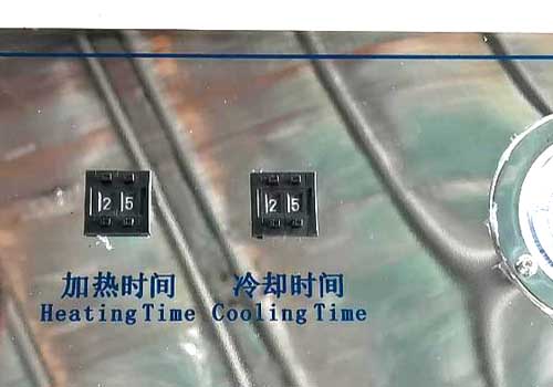 PVC welding machine heating time and cooling time adjustment